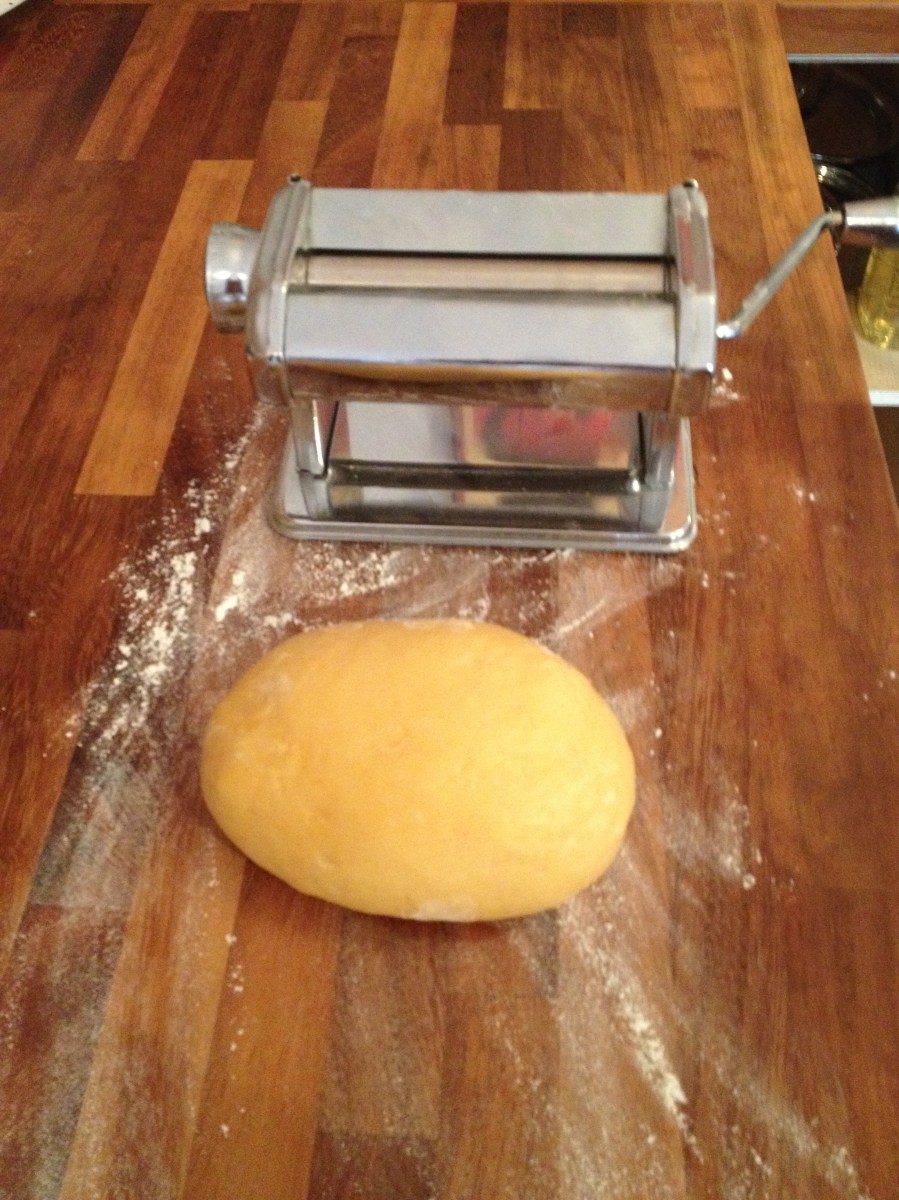 Making homemade pasta
