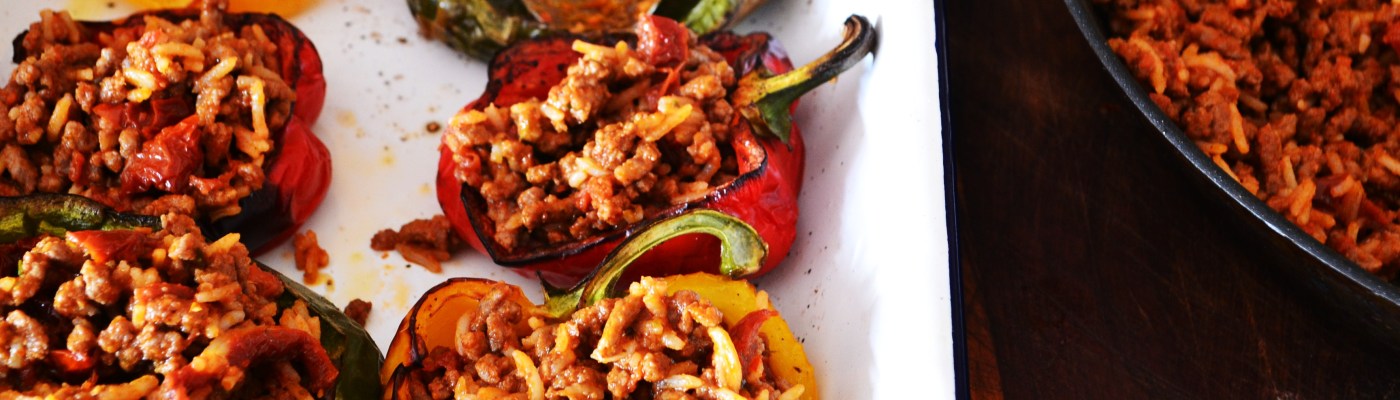 Lamb stuffed peppers