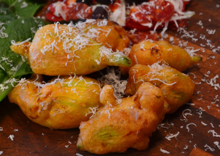 Courgettes with cheese